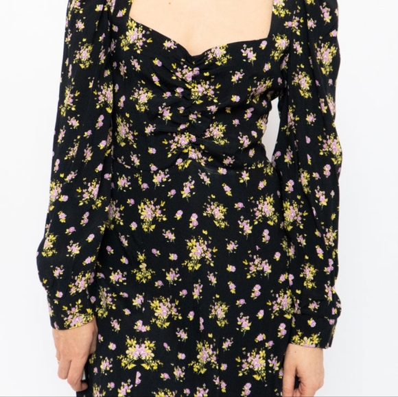 ZARA Floral Printed Mini Dress Women's Size Medium NWT - Picture 3 of 8